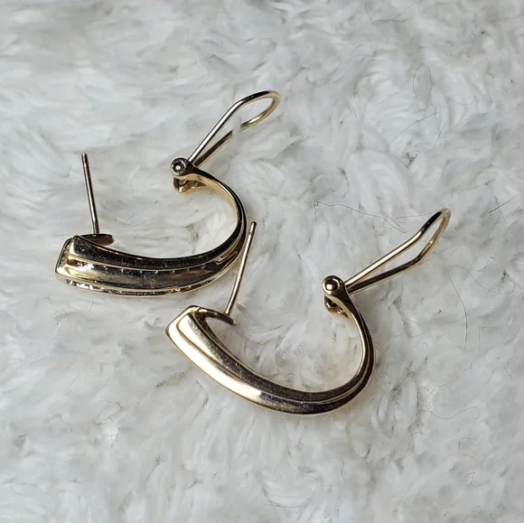 Zales14kGold Channel Set Diamond Earrings - Picture 10 of 14